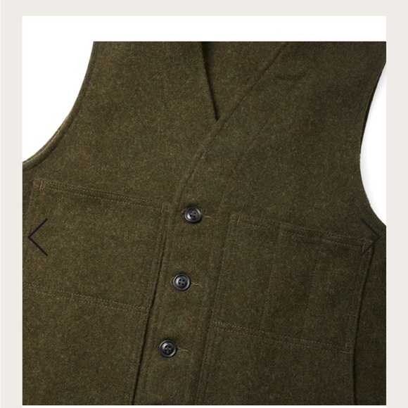 Filson - Men's Medium - Mackinaw Wool Vest - Forest Green - NWT - Made In USA - Picture 3 of 10